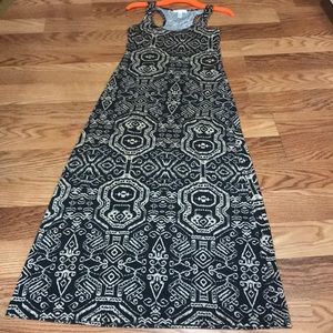 Black & Tan Maxi Dress